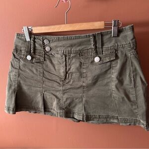 Garage Olive Green Mini Skort